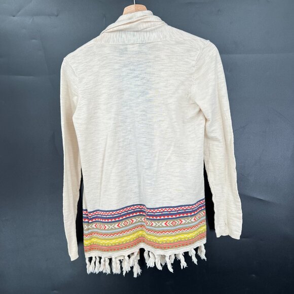 Esprit open front cardigan sweater southwest stripe fringe boho western casual S - Picture 9 of 9
